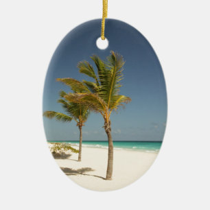 Dominican Republic Tropical Beach Ceramic Ornament
