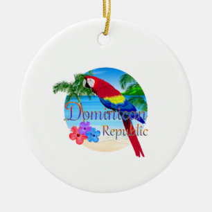 Dominican Republic Tropical Ceramic Ornament