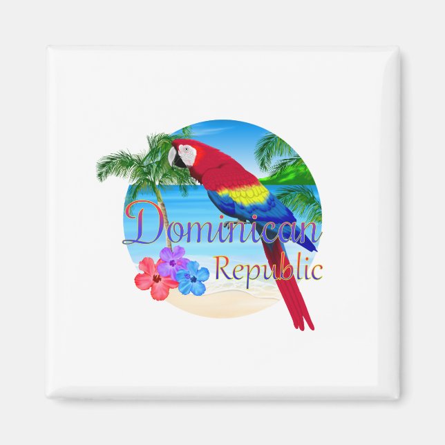 Dominican Republic Tropical Magnet (Front)