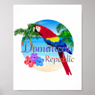 Dominican Republic Tropical Poster