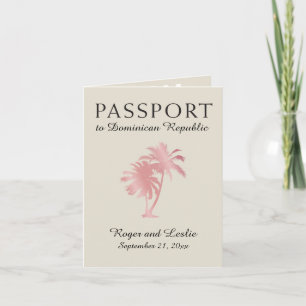 Dominican Republic Wedding Passport Invitation