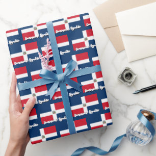 Dominican Republic Wrapping Paper, Dominican Flag Paper