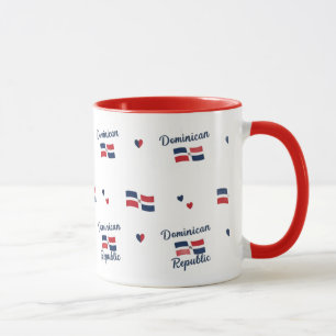 -Dominican Roots Pattern Mug Caribbean Flag