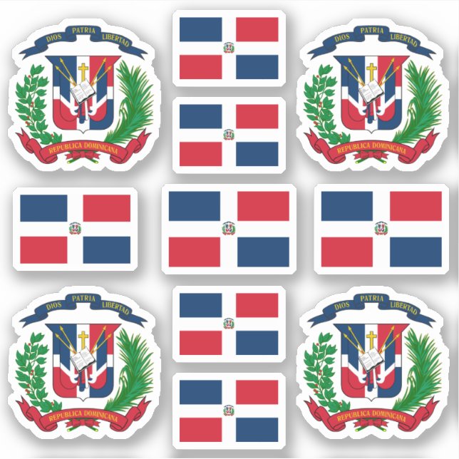 Dominican state symbols / coat of arms and flag (Front)