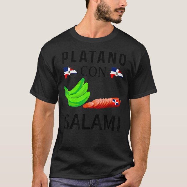 Dominicana Flag RD Dominican Republic Food Mangu P T-Shirt (Front)