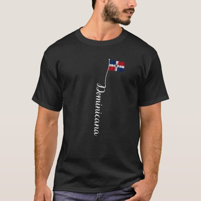 Dominicana Flag Signature Dominican Republic Flag  T-Shirt (Front)