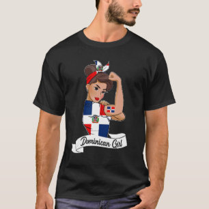 Dominicana Girl Flag RD Dominican Republic Women P T-Shirt