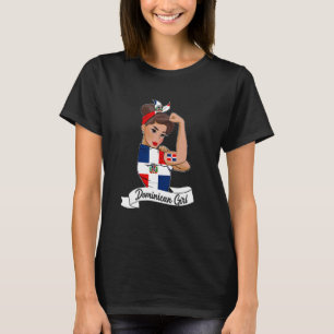 Dominicana Girl Flag RD Dominican Republic Women P T-Shirt
