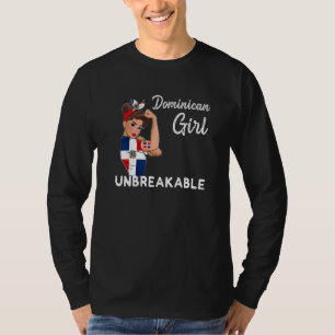 Dominicana Girl Flag Rd Dominican Republic Women P T-Shirt