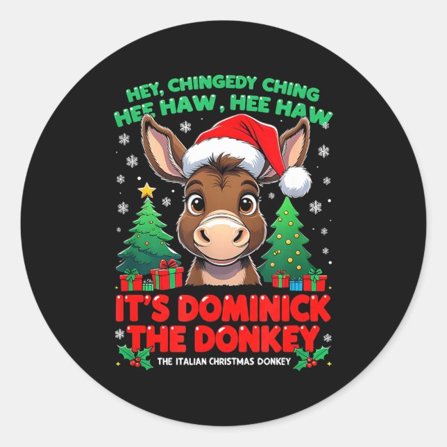 Dominick Cheer Mi Burrito Sabanero Mexican Christm Classic Round Sticker (Front)