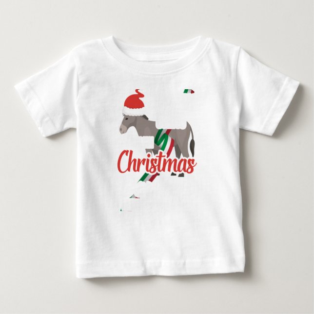 Dominick The Christmas Donkey Italian Christmas Do Baby T-Shirt (Front)