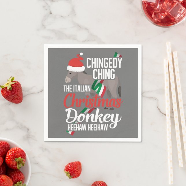 Dominick The Christmas Donkey Italian Christmas Do Napkin (Insitu)