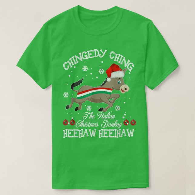 Dominick The Christmas Donkey Italian Donkey Chris T-Shirt (Design Front)