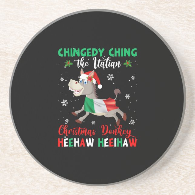 Dominick The Christmas Donkey-Italian Donkey Coaster (Front)