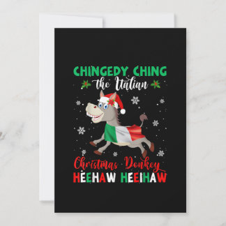 Dominick The Christmas Donkey-Italian Donkey Holiday Card