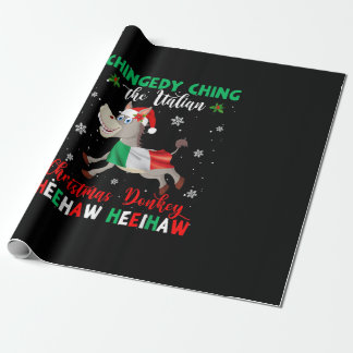Dominick The Christmas Donkey-Italian Donkey Wrapping Paper