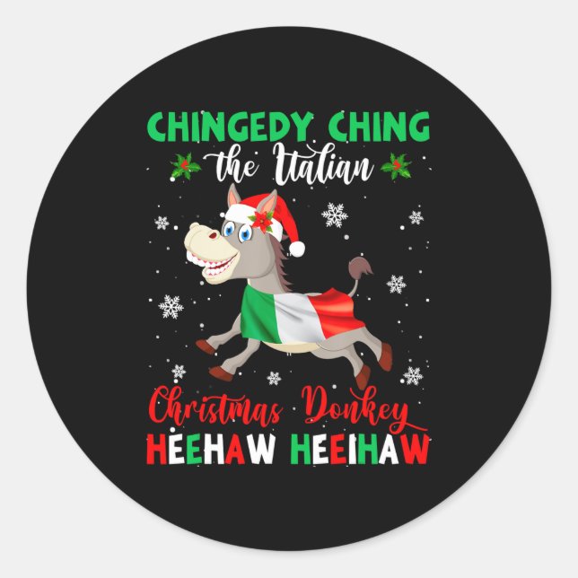 Dominick The Christmas Italian Chris  Classic Round Sticker (Front)