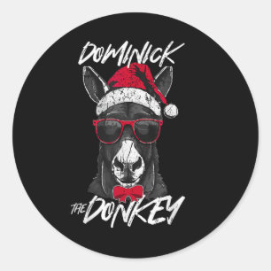 Dominick The Donkey Christmas Funny Classic Round Sticker