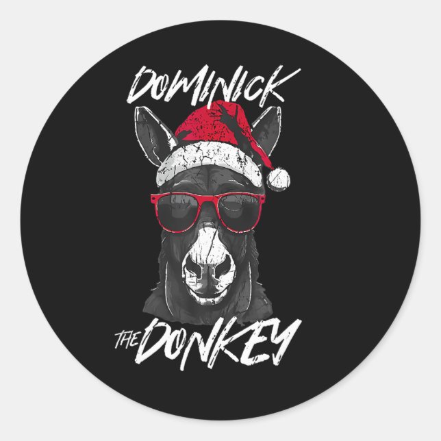Dominick The Donkey  Classic Round Sticker (Front)