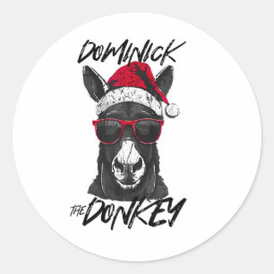 Dominick The Donkey Funny Christmas Italian Christ Classic Round Sticker