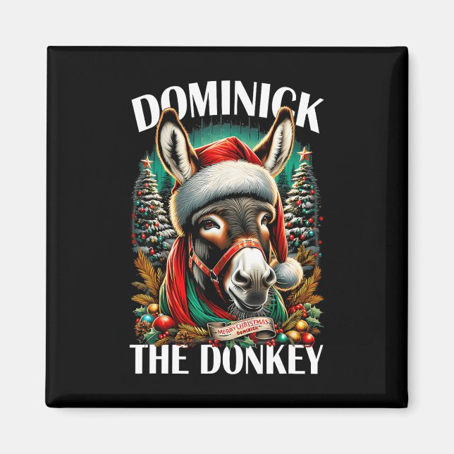 Dominick The Donkey Funny Christmas Italian Christ Magnet (Front)