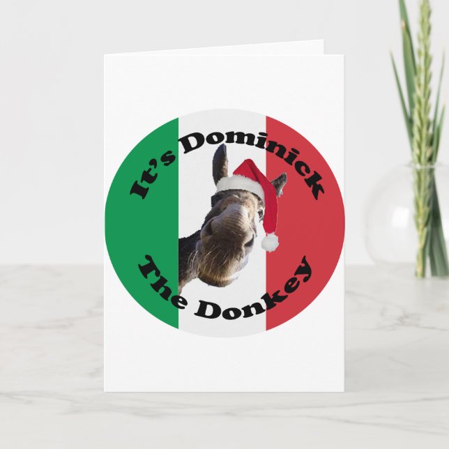 dominick the donkey holiday card (Front)