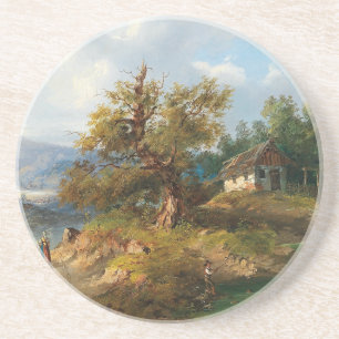 Dominik Schufried A Mountainous Landscape with...  Coaster