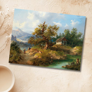 Dominik Schufried A Mountainous Landscape with...  Postcard