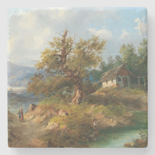 Dominik Schufried A Mountainous Landscape with... Stone Coaster
