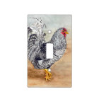 Dominique Chicken Rooster Watercolor Artwork