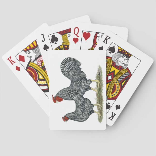 Dominique Chickens Playing Cards (Back)