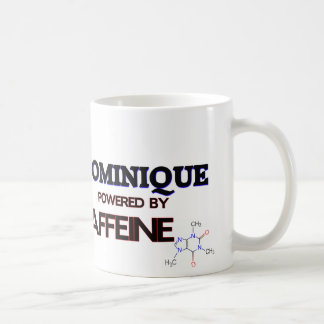 Dominique powered by caffeine coffee mug