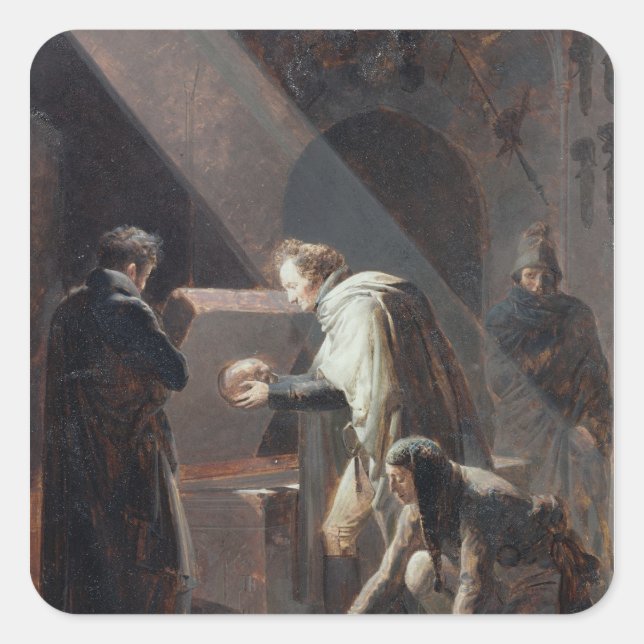 Dominique Vivant Denon  Replacing bones Square Sticker (Front)