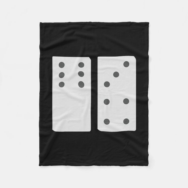 Domino 67 Matching Group Funny 6 And 7 Number Tile Fleece Blanket (Front)