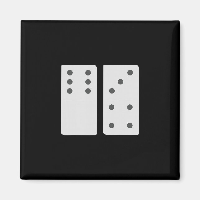 Domino 67 Matching Group Funny 6 And 7 Number Tile Magnet (Front)