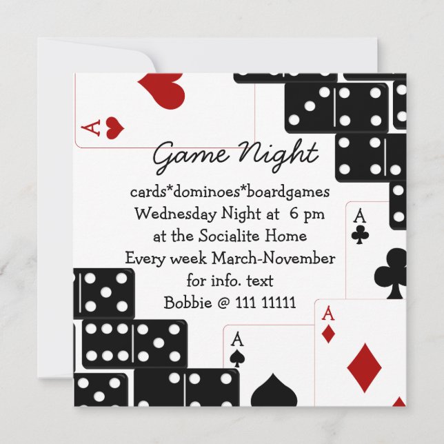 Domino Aces Invitation (Front)