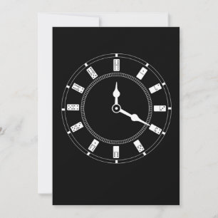 Domino Clock Dominoes Tiles Puzzler Game Gift Invitation
