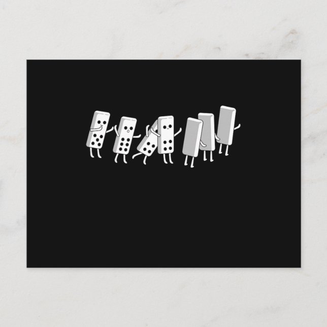 Domino Fall Dominoes Tiles Puzzler Game Gift Postcard (Front)