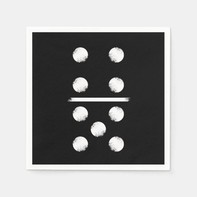 Domino Game 9 Dominoes Tiles Puzzler Game Gift Napkin (Front)