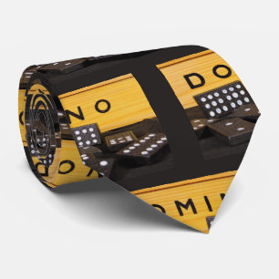 Domino Game Dominos Print Necktie