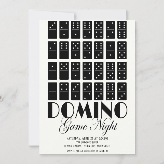 Domino Game Night Invitation (Front)