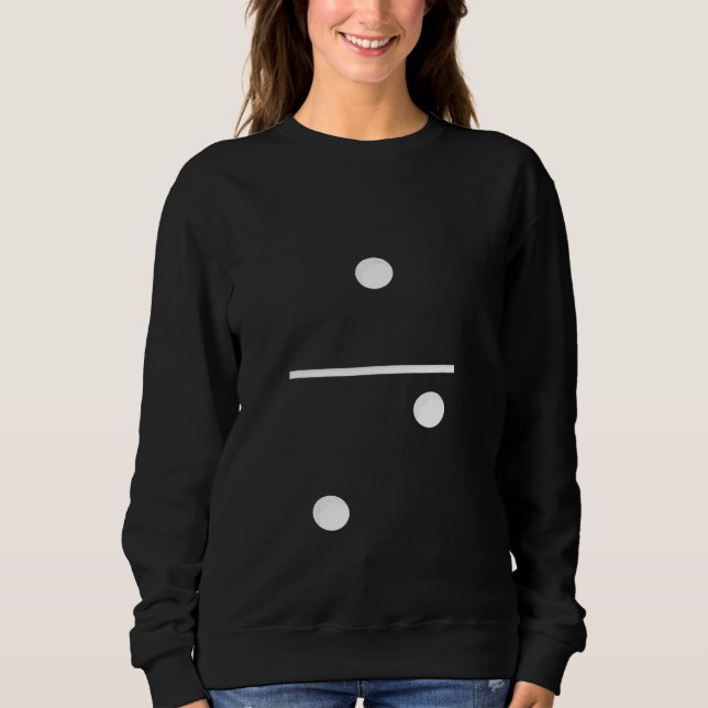 Domino Game Tile 1 2   group costume Sweatshirt (Front)