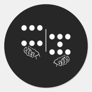 Domino Group Costumes 6-7 Matching Funny 67 Domino Classic Round Sticker