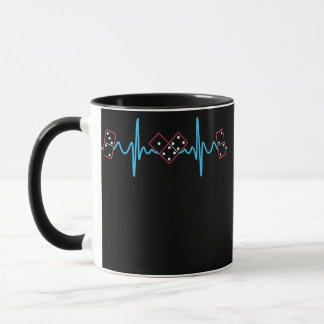 Domino Heartbeat Dominoes Master Game Players  Mug