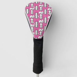 Domino Pieces Dominoes Board Game Pink Glitter Golf Head Cover