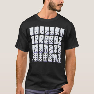Domino Pieces Full Set of Dominoes Game Player ani T-Shirt