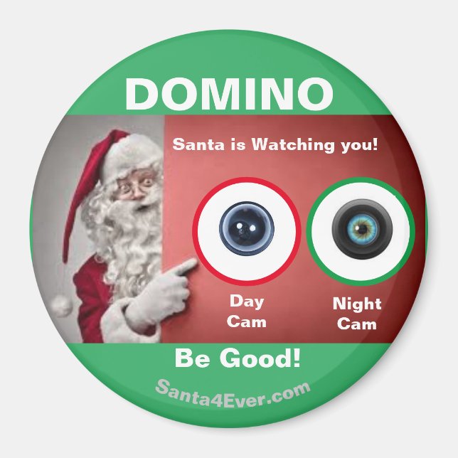 DOMINO Santa is Watching you! Day and Night Magnet (Front)