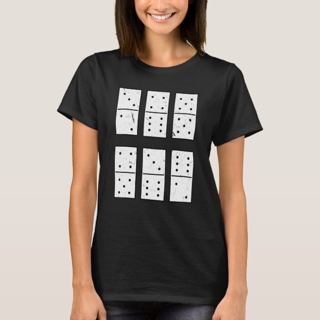 Domino Set Dominoes Game Tile Game Dominos Domino T-Shirt (Front)