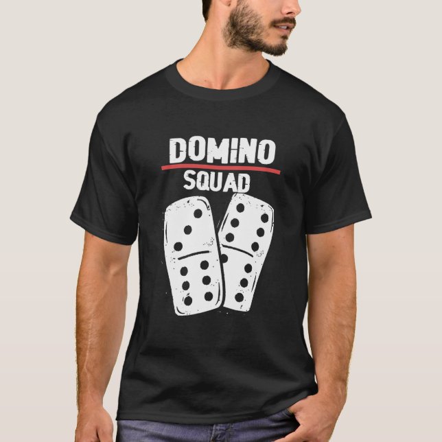 Domino Squad Dominoes Bones Domino Player T-Shirt (Front)