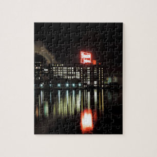 Domino Sugar Baltimore at Night Jigsaw Puzzle